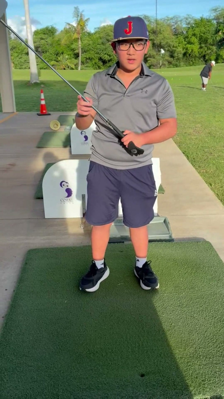 Cole training with ZoneGrip under the guidance of LPGA Professional Sandi Hamm.